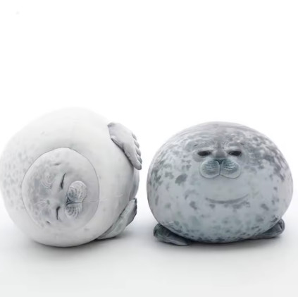 Almohada con sello Angry Blob, novedad en 3D, muñeco de León marino, juguete de peluche, almohada para dormir para bebé, regalos para niños y niñas