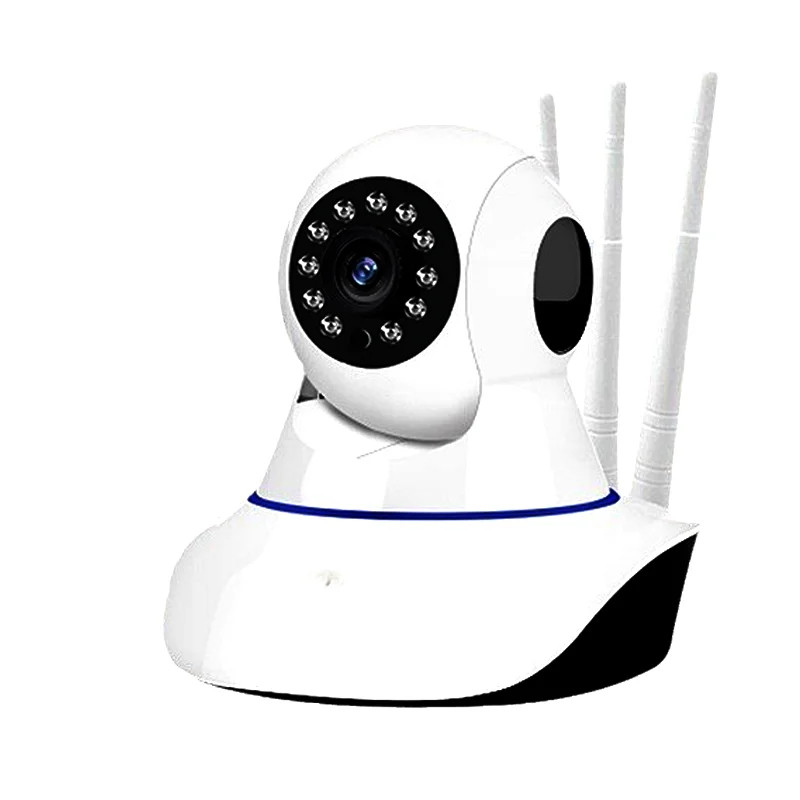 Cámara de seguridad inalámbrica HD 720p para el hogar inteligente con videollamadas en tiempo real, vigilancia en red y visión nocturna. Cámara WiFi