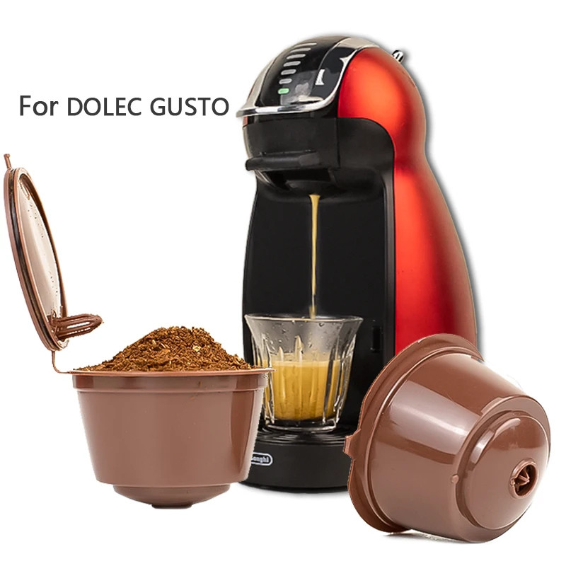 Cápsulas de café reutilizables, taza de filtro para Nescafé Dolce Gusto, tapa recargable para café en polvo, taza de granos