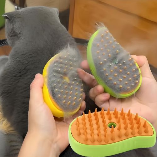 Cepillo para gato Cepillo Vapor Eléctrico 3 en 1 para mascotas