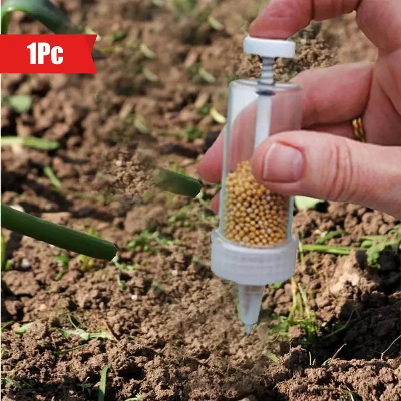 Dispensador de semillas portátil, Mini herramienta sembradora Manual para plantar en el jardín, maceta y cama de jardín, suministros esenciales de jardinería, 1 ud.