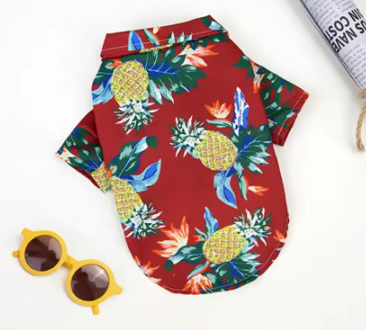 estilo hawaiano, lindas camisetas de verano, cómoda camisa estampada para mascotas para perros medianos y grandes, ropa para mascotas, productos para mascotas