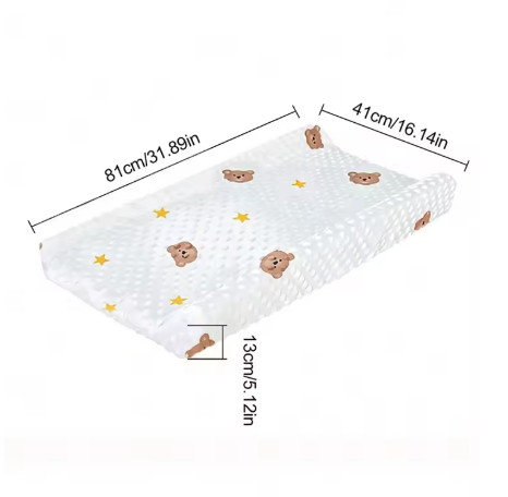1 almohadilla para cambiar pañales de bebé, material ultra suave 3D, estampado de animales lindos, lavable y duradero, adecuado para recién nacidos, cunas, cochecitos