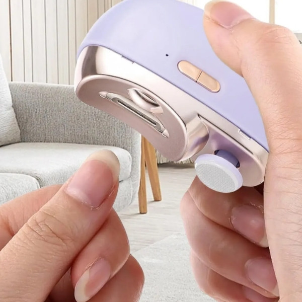1 Uds. Cortauñas eléctrico automático para manicura, cortauñas para adultos