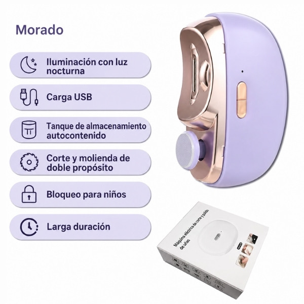 1 Uds. Cortauñas eléctrico automático para manicura, cortauñas para adultos