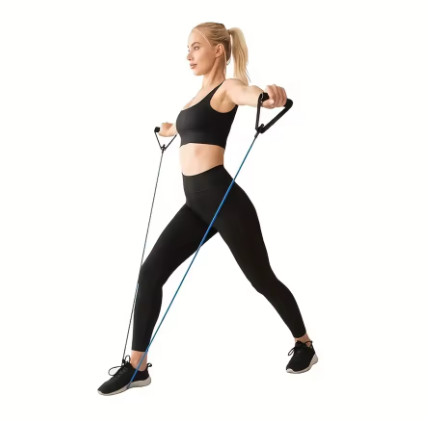 1 unidad de bandas de resistencia de 4 niveles con asas para entrenamiento en casa y entrenamiento de fuerza, perfectas para equipos de yoga, pilates y fitness