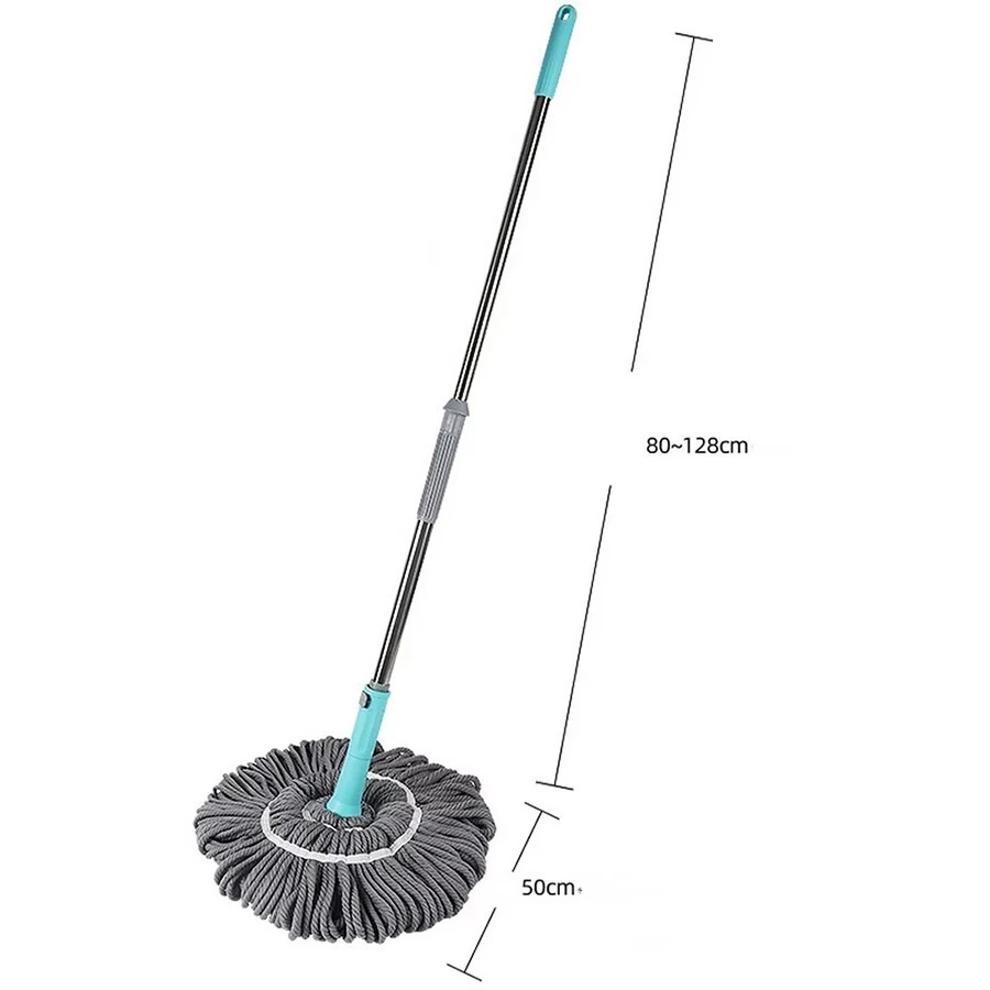 1 unidad [Trapeador fácil de usar sin manos con escurrido automático] Trapeador de hilo con escurrido automático sin manos para una limpieza fácil