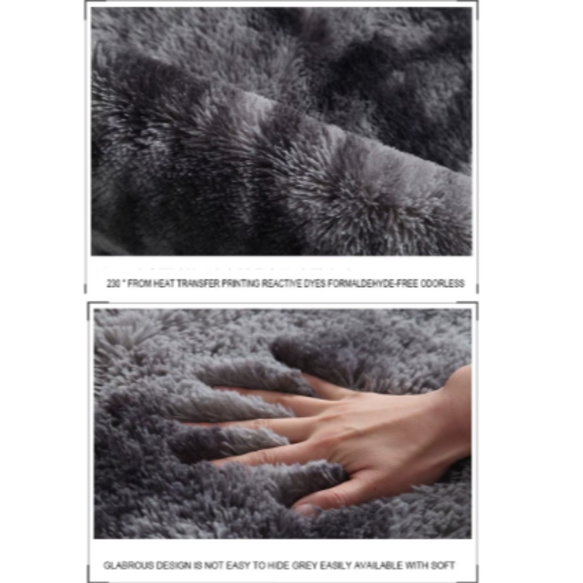 Alfombra de Peluche para Decoración de Sala de Estar, Alfombra Gris para Dormitorio, Alfombra Suave para Pasillo, Alfombra Antideslizante para el Lado de la Cama