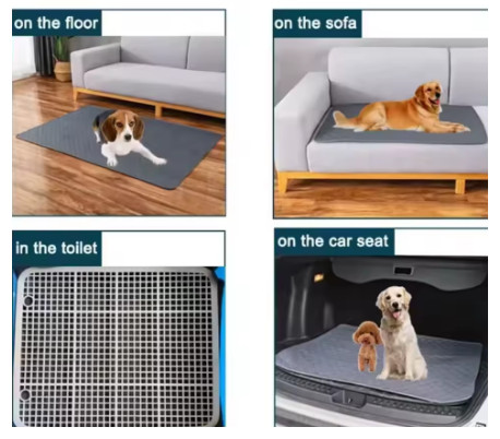 Alfombrilla Reutilizable y Lavable para Orina de Perro, Tapete Impermeable y Absorbente para Asiento de Coche, Suelo, Sofá, Entrenamiento de Cachorros y Gatos, Suministros para Mas