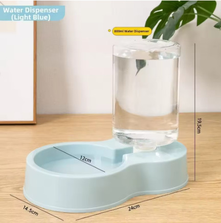 Alimentador automático para mascotas de 800mL, gran capacidad, 2 estilos, dispensador de agua para perros y gatos, juego de comedero, tazón de comida integrado de plástico para mas