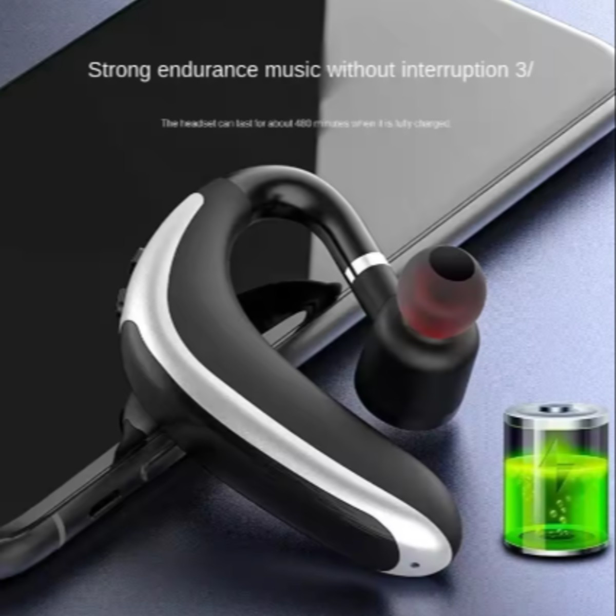 Auriculares inalámbricos Bluetooth K20, auriculares intrauditivos de un solo oído izquierdo y derecho montados en la oreja para teléfonos iPhone, Samsung y Xiaomi