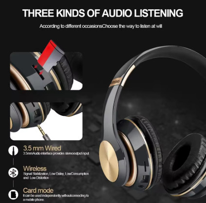 Auriculares inalámbricos Bluetooth T5 con micrófono reducción de ruido plegables para teléfono auriculares con cable Bluetooth Pc Gamer Girl venta