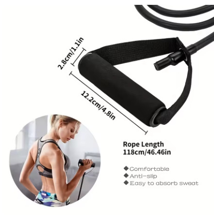 Bandas de resistencia de 4 niveles con asas para entrenamiento en casa y entrenamiento de fuerza, perfectas para equipos de yoga, pilates y fitness