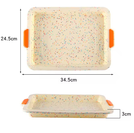 Bandeja gruesa de silicona para hornear, molde antiadherente para pan y pastel, molde cuadrado resistente al calor para hornear Brownie, hojas para horno de cocina