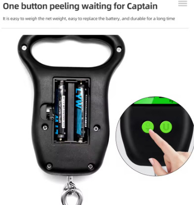 Báscula colgante Digital de 50kg/10g báscula de peso portátil para equipaje báscula electrónica con pantalla LCD báscula de pescado con gancho de mango cómodo