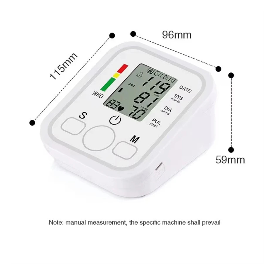 Baumanometro Digital Medidor De Presion Arterial Aparato Para Checar La Presion De Brazo Fácil Traslado Y Manipulación Práctico Para Mediciones Instantáneas Precisas De Presión - W