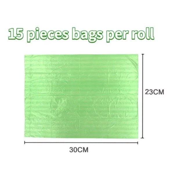 bolsas grandes para residuos de mascotas, limpieza del hogar al aire libre, suministros para mascotas, 15 bolsas/rollo 5 ROLLOS