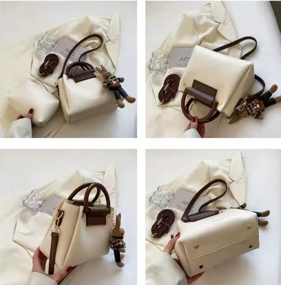 Bolso Bandolera Moderno Y Versátil Bolso Tipo Cubo Portátil 2 piezas #8767
