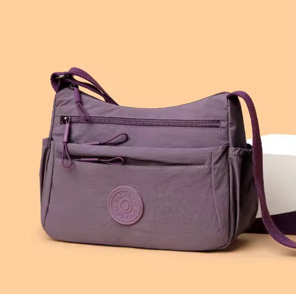 Bolso cruzado de lona de gran capacidad, bolso Oxford, bolso de hombro de moda multicapa para mujer