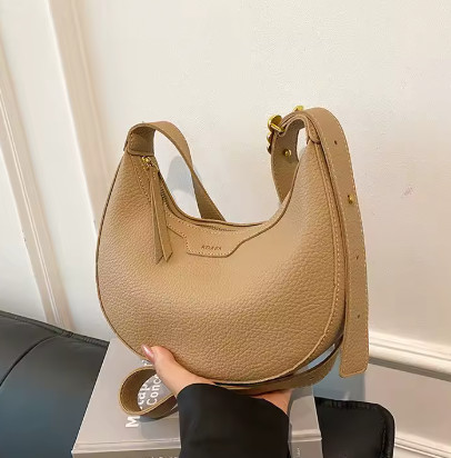 Bolso de Hombro de Media Luna para Mujer, Estilo Hobo, de Lujo, de Cuero PU, Bandolera, para Teléfono, Cartera, Bolsos de Viaje 2026