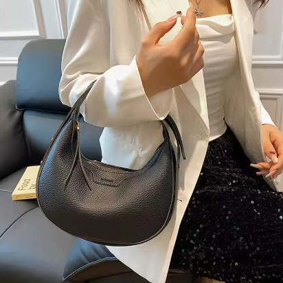 Bolso de Hombro de Media Luna para Mujer, Estilo Hobo, de Lujo, de Cuero PU, Bandolera, para Teléfono, Cartera, Bolsos de Viaje 2026