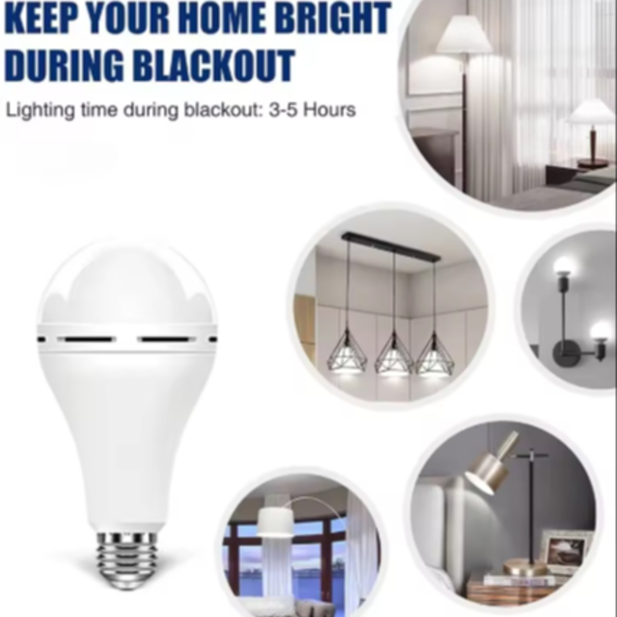 Bombilla LED recargable para exteriores, luz de emergencia impermeable, luz nocturna colgante portátil, ajustable, para acampar, pescar y jardín, 1/3 Uds.
