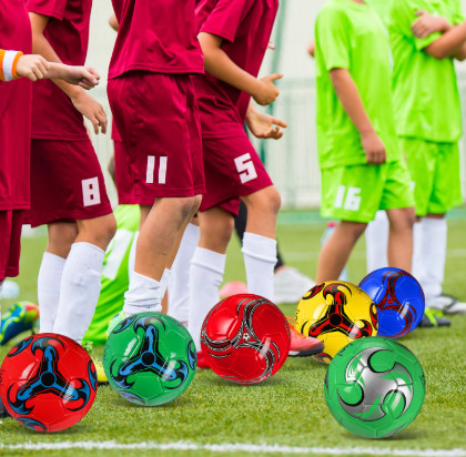 Fútbol portátil duradero, 22 cm de diámetro, color clásico, pelota de entrenamiento, PVC estándar No. 5
