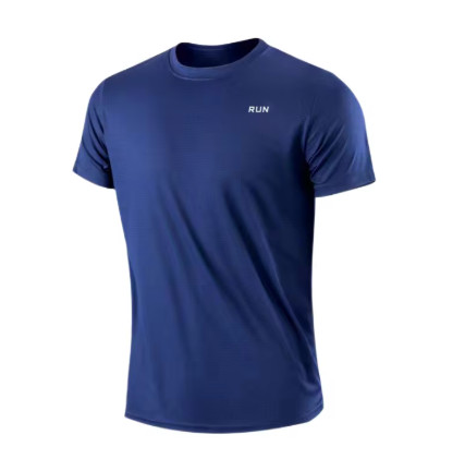 Camiseta de manga corta de secado rápido para hombre, camisa deportiva de gimnasio para correr, absorbe la humedad, cuello redondo, entrenamiento, ejercicio, gimnasio, Tops ligeros