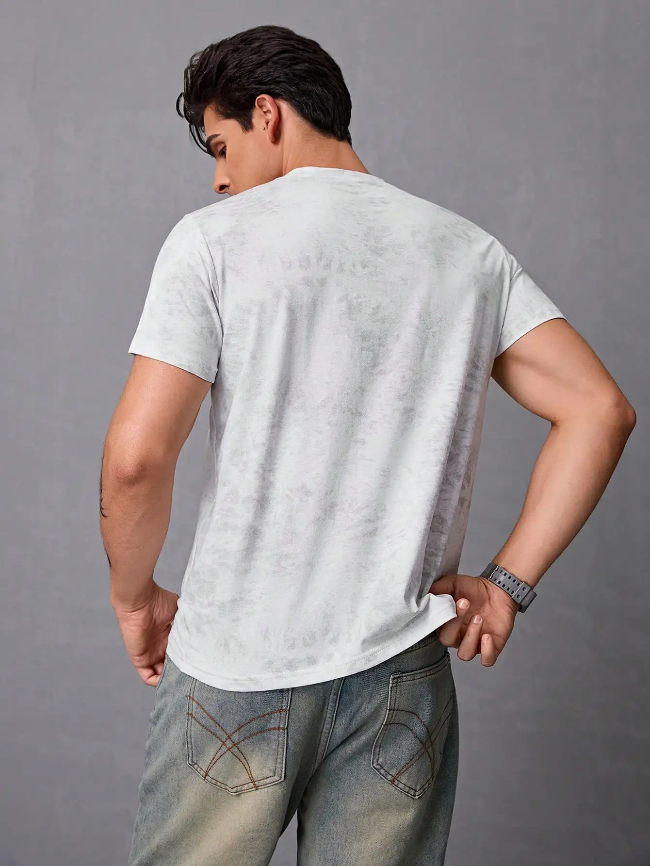 Camiseta De Hombre,Camiseta De Teñido Anudado