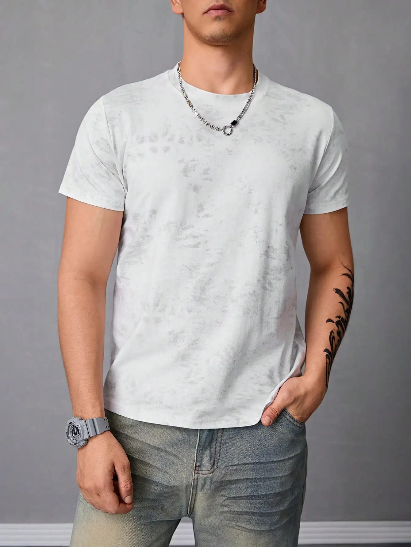 Camiseta De Hombre,Camiseta De Teñido Anudado