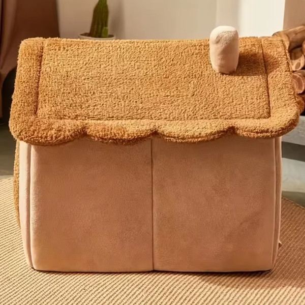 Casa plegable para mascotas, casa lavable extraíble para gatos,