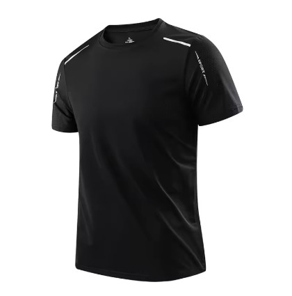 CHRLCK-camisetas de secado rápido para correr para hombre, camisetas transpirables para senderismo y pesca, Camisa corta para deportes al aire libre de elasticidad suave, verano