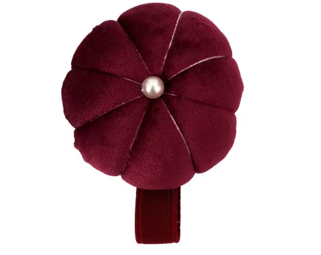 Cojín de muñeca para coser, muñequera ajustable con forma de calabaza, organizador de agujas para costura y acolchado