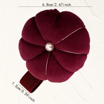 Cojín de muñeca para coser, muñequera ajustable con forma de calabaza, organizador de agujas para costura y acolchado