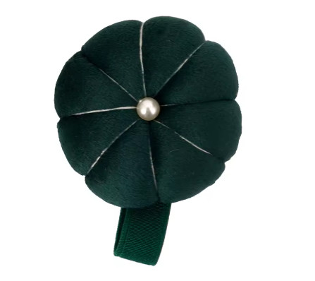 Cojín de muñeca para coser, muñequera ajustable con forma de calabaza, organizador de agujas para costura y acolchado
