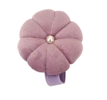 Cojín de muñeca para coser, muñequera ajustable con forma de calabaza, organizador de agujas para costura y acolchado