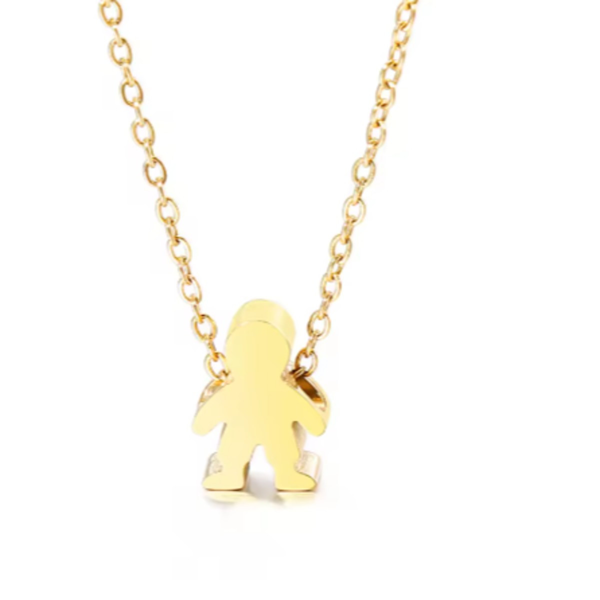 Colgante para niño y niña, collar para mujer, nombre, fecha, joyería familiar para niños, joyería grabada de acero inoxidable de Color dorado