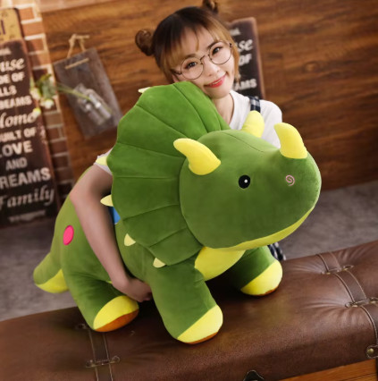 Creativo grande peluche suave Triceratops Stegosaurus juguete de peluche dinosaurio muñeca juguete de peluche niños dinosaurios juguete regalos de cumpleaños