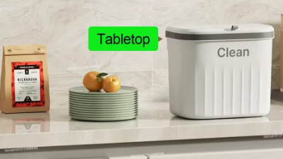 Cubo de basura de cocina de 12L, cubo de basura colgante montado en la pared con tapa, cubo de basura para gabinete debajo del fregadero, cubo de basura para Compost