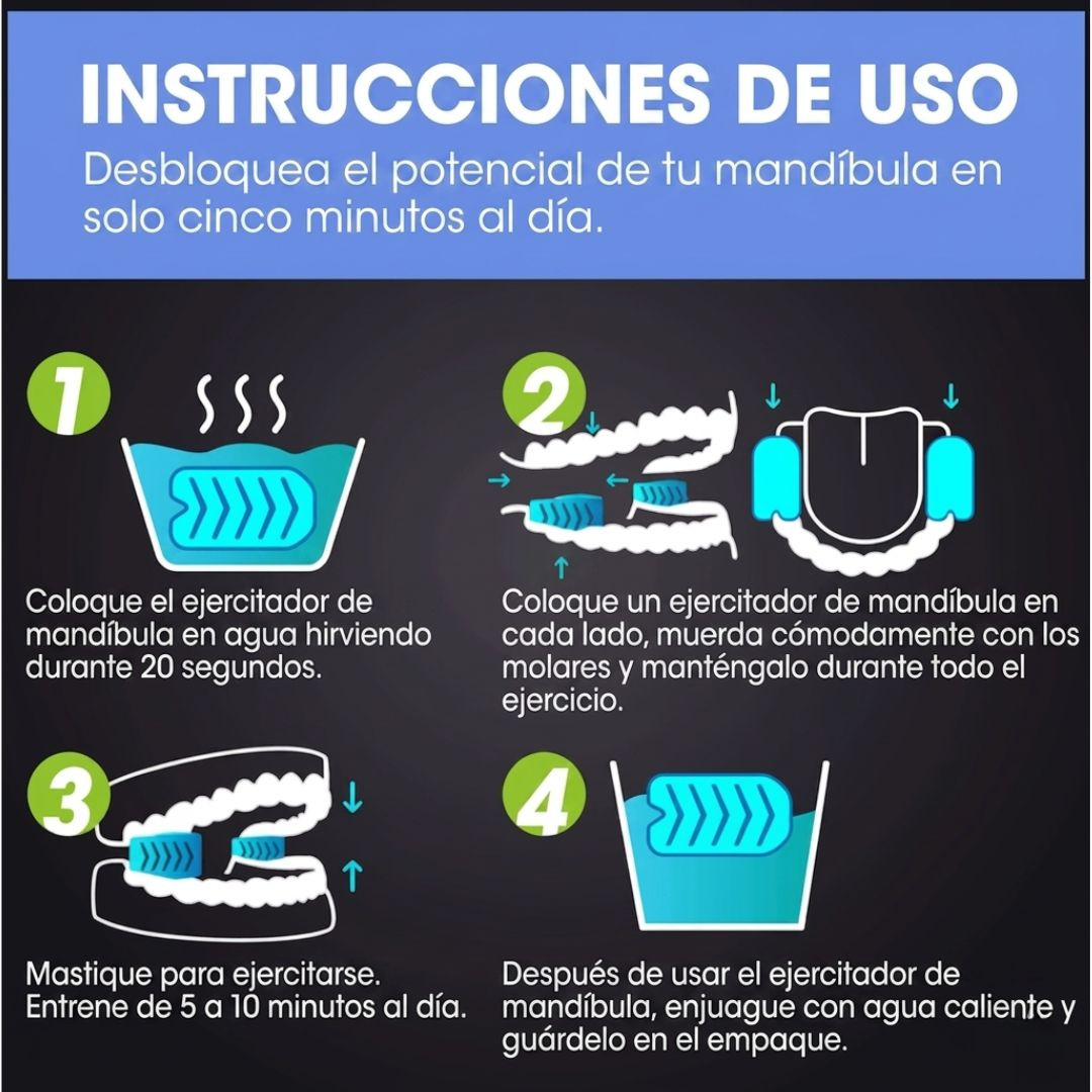 ejercitadora de mandíbula de silicona entrenador de mandíbula