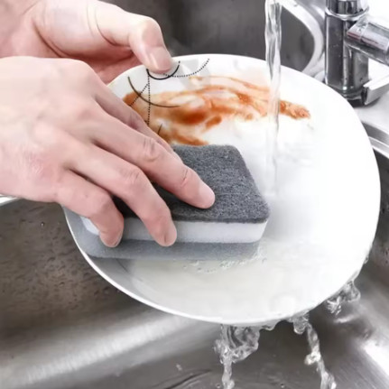 Esponjas mágicas de limpieza de tres capas, sartén reutilizable, estropajos para lavar platos, esponja de cocina para el hogar, toallitas, cepillo, herramientas de limpieza