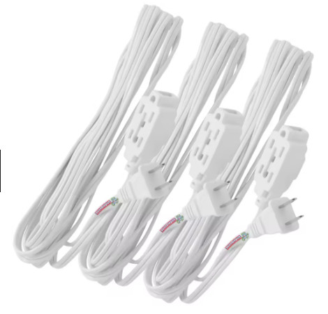 Extensiones Eléctricas Multiusos, MXVOH, 4m, 16 AWG, 3 Contactos, 127V, 7A, ABS/Cobre, Blanco.