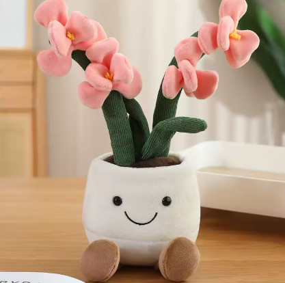 Figura de maceta de 35cm, juguete de peluche relleno de simulación, almohada bonita de anime de dibujos animados, decoración divertida para el hogar, adorno de oficina