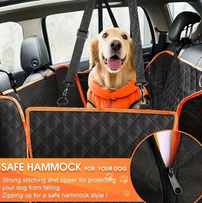 Funda ideal para asiento de automóvil, actualiza tus asientos de automóvil con esta funda para hamaca para perros impermeable y resistente a los arañazos.