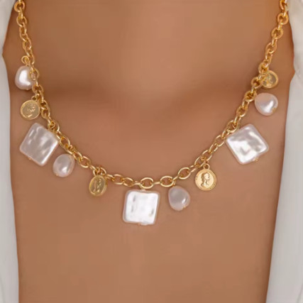 Gargantilla con colgante de vieiras de estrella de mar bohemia para mujer, elegante cadena con borlas, joyería de perlas de playa estética de girasol
