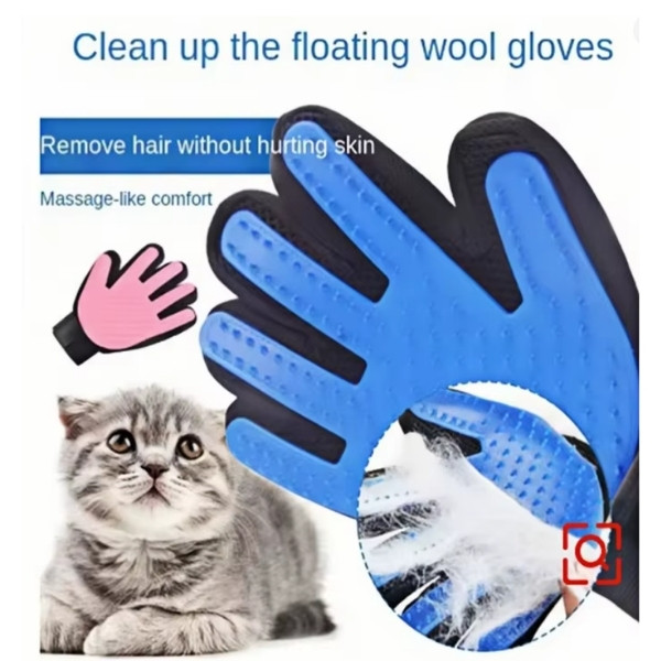 Guante para el pelo de mascotas, peine, guante de limpieza para el cuidado de perros y gatos
