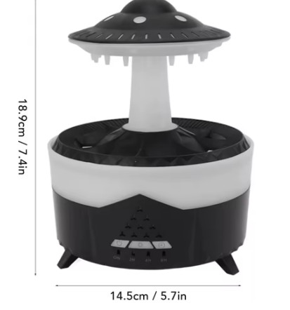 Humidificador Relajante de Lluvia con Goteo de Agua