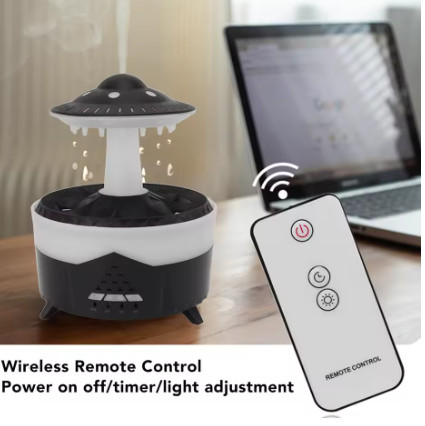 Humidificador Relajante de Lluvia con Goteo de Agua