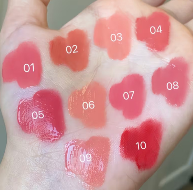 Juego de 10piezas de brillo de labios - Fácil de aplicar con brillo de espejo de purpurina fina, brillo de labios hidratante y no pegajoso, paleta de colores mixtos para todos los