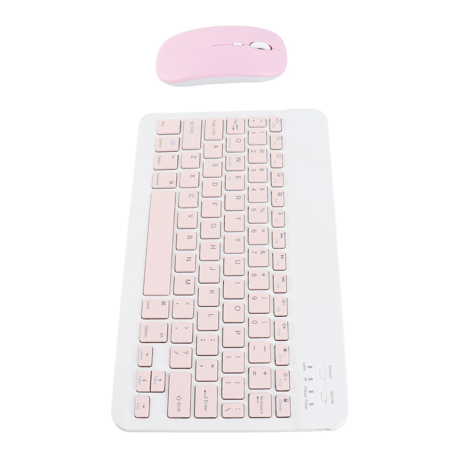 Juego de Teclado y Ratón Inalámbricos de 10 Pulgadas, Combo de Teclado y Ratón para Tablet, Teléfono Móvil y Computadora